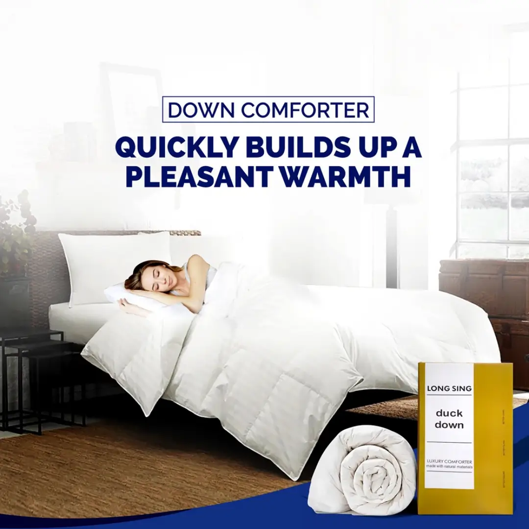 Down Comforter 81"X86" Lightweight to Ultra-Warm